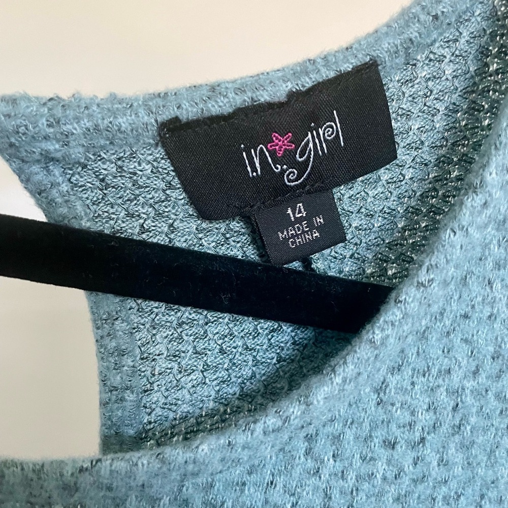 Girl Faux Wrap Sweater Dress - Picture 3 of 3